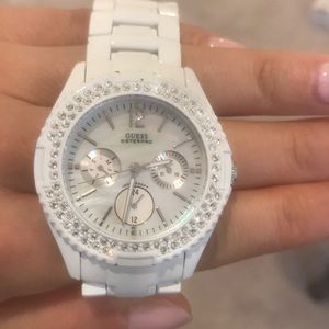 White Guess Watch